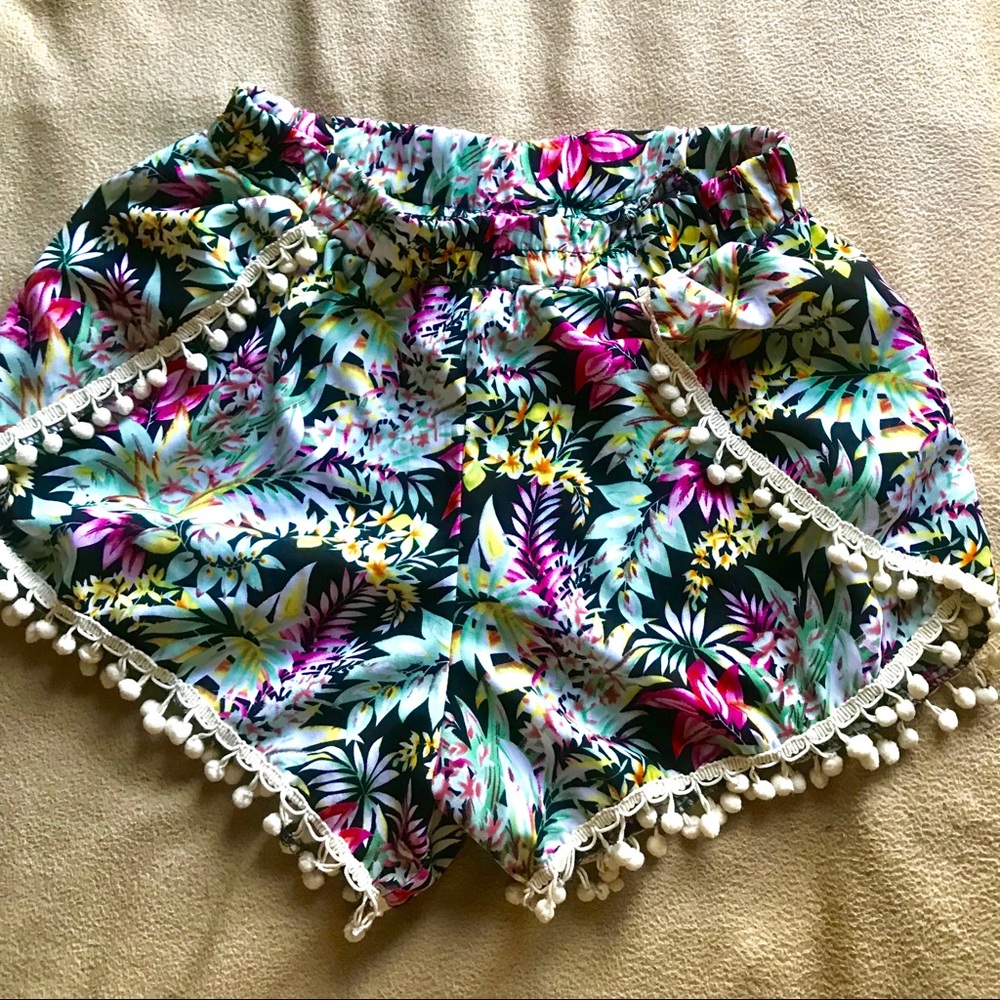 Multi-Color Floral Print Shorts